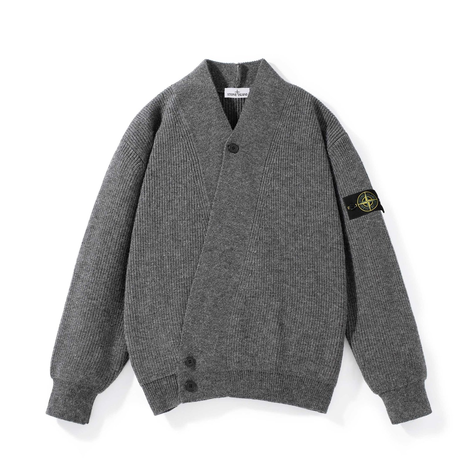 Stone Island Grey knitted cardigan 7520856902
