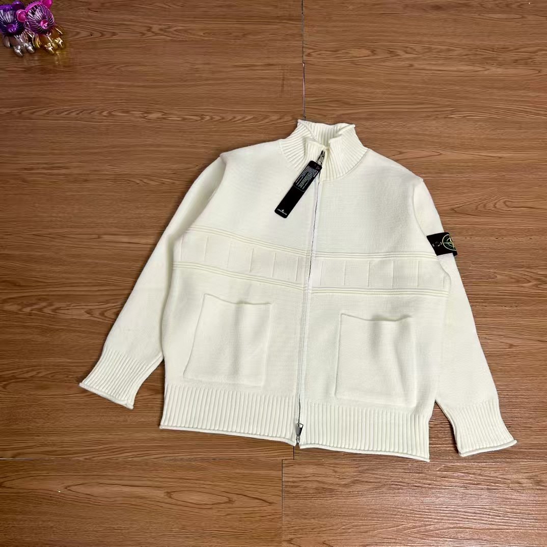 Stone Island Grey knitted cardigan 7520856902