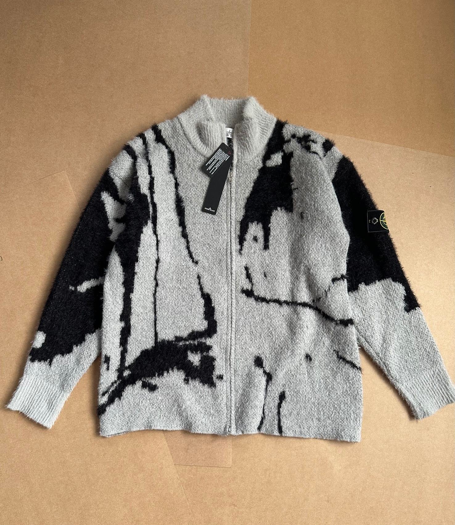 Stone Island Grey knitted cardigan 7518935245